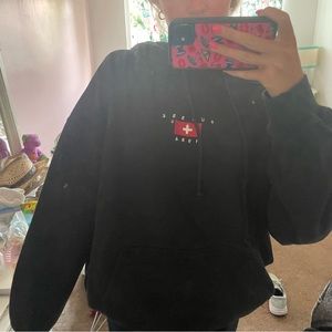 Black Brandy Melville Suisse hoodie